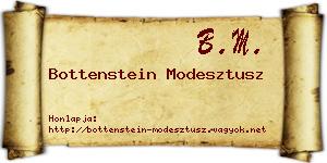Bottenstein Modesztusz névjegykártya